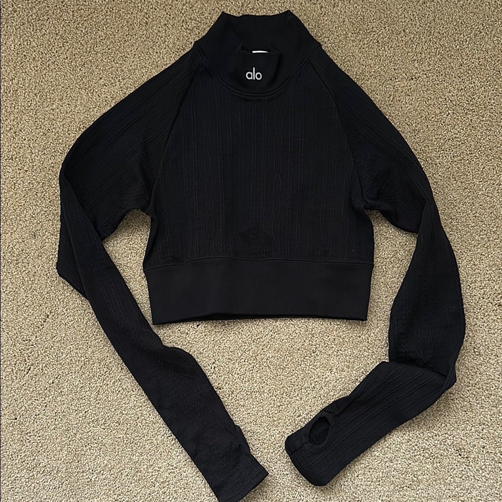 ALO Yoga Black Long Sleeve Top
